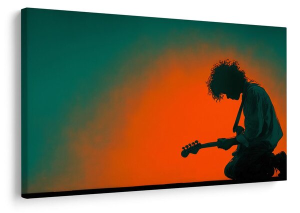 Quadro su tela – Musicista con chitarra elettrica