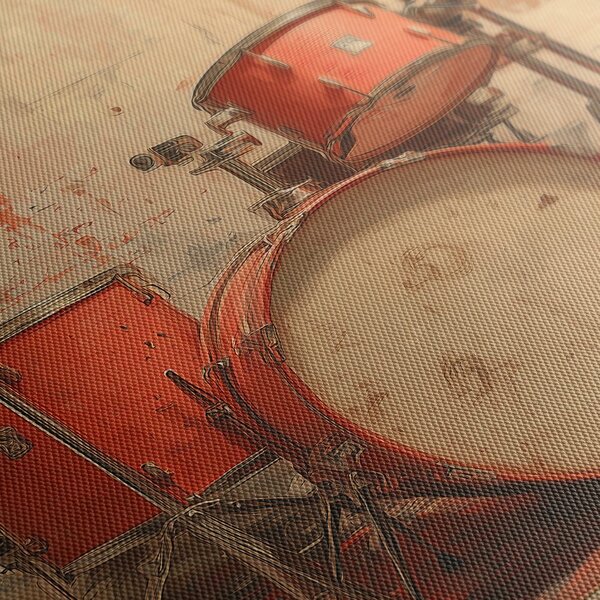 Quadro su tela – Strumenti musicali in sala prove