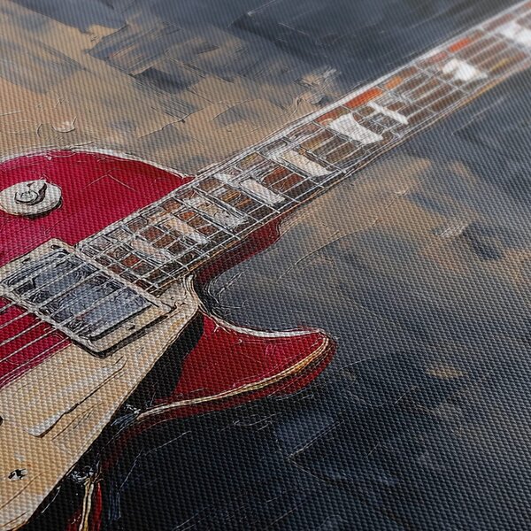 Quadro su tela – Chitarra elettrica rossa