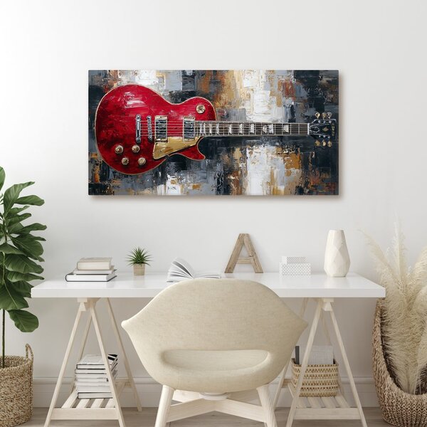Quadro su tela – Chitarra elettrica rossa