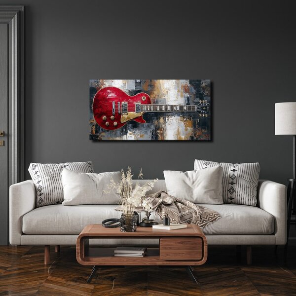 Quadro su tela – Chitarra elettrica rossa