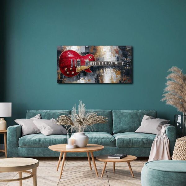 Quadro su tela – Chitarra elettrica rossa