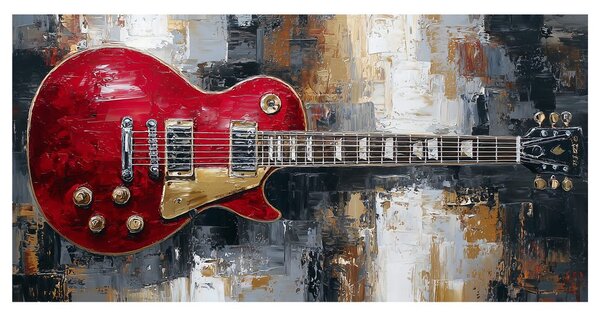 Quadro su tela – Chitarra elettrica rossa