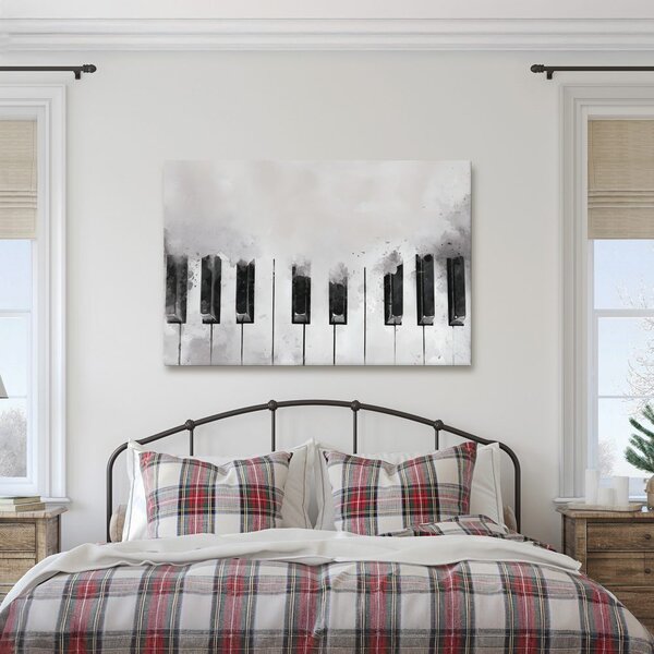 Quadro su tela – Tasti del pianoforte in bianco e nero
