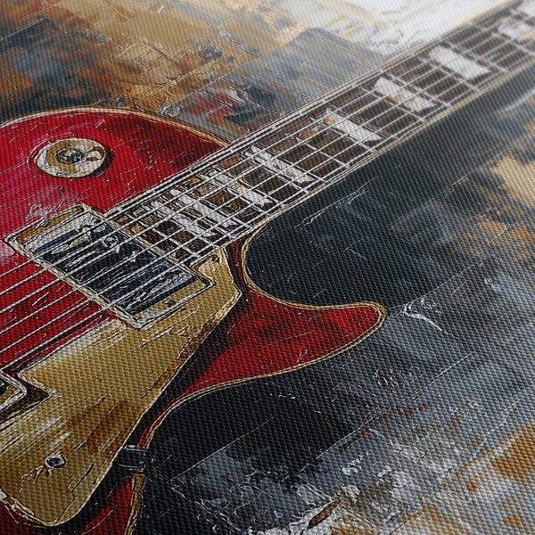Quadro su tela – Chitarra elettrica rossa