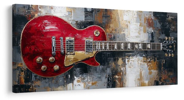 Quadro su tela – Chitarra elettrica rossa