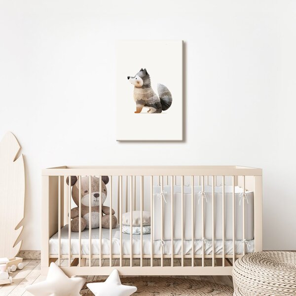 Quadro su tela – Dolce lupetto grigio