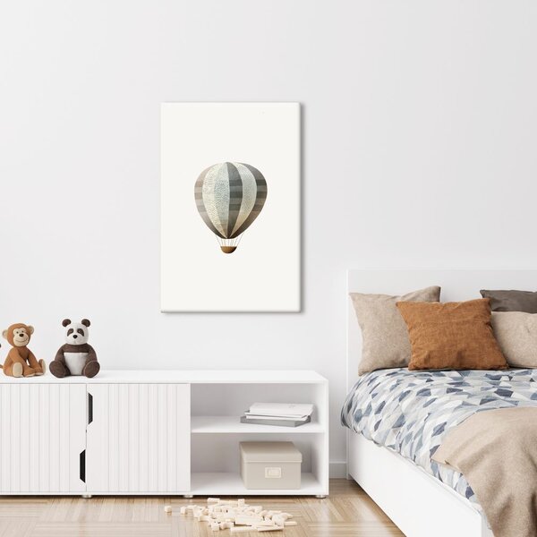 Quadro su tela – Mongolfiera in toni pastello