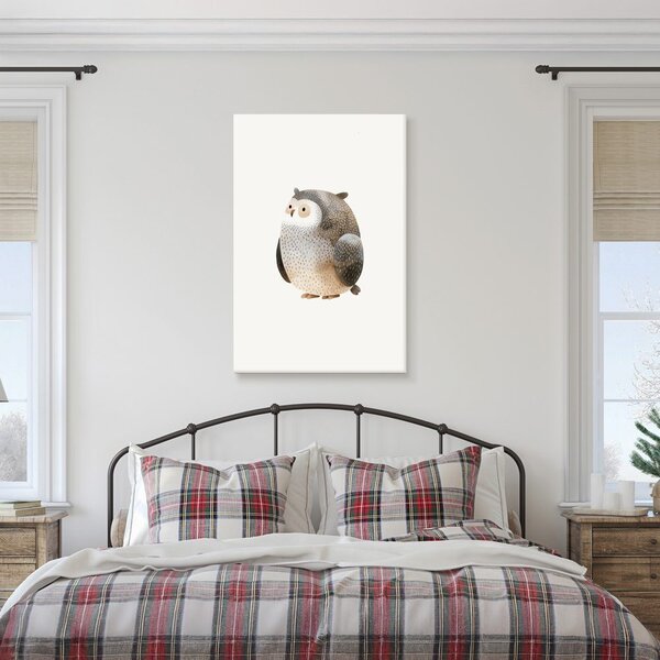 Quadro su tela – Dolce gufo in tonalità pastello
