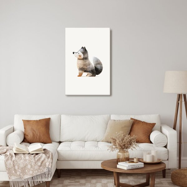 Quadro su tela – Dolce lupetto grigio