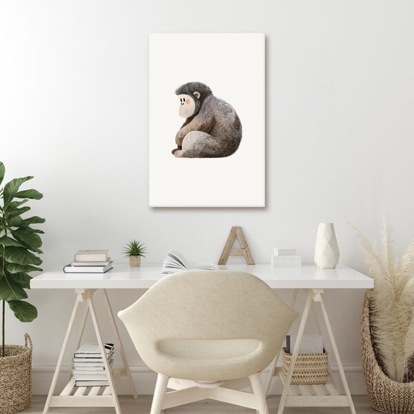 Quadro su tela – Scimmietta pensierosa