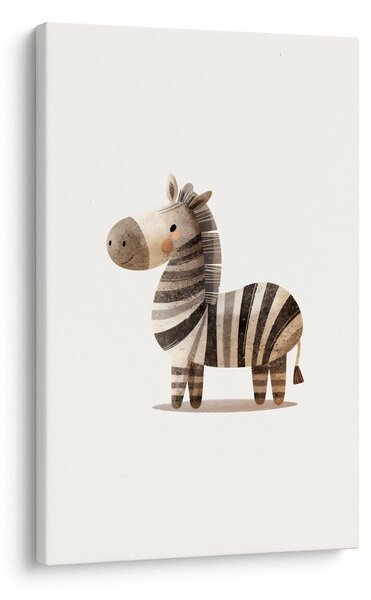 Quadro su tela – Zebra a strisce carina