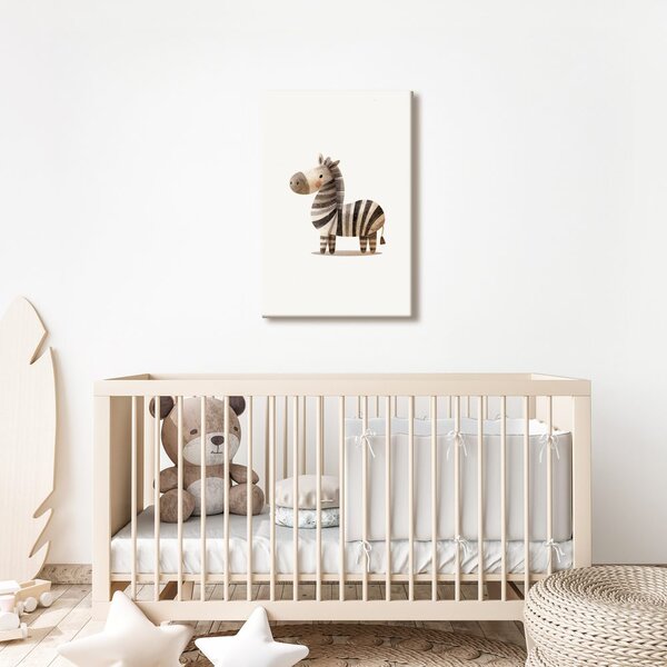 Quadro su tela – Zebra a strisce carina