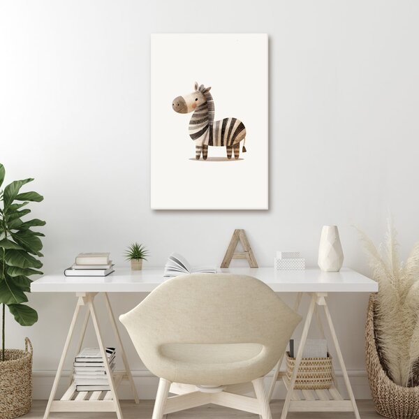 Quadro su tela – Zebra a strisce carina