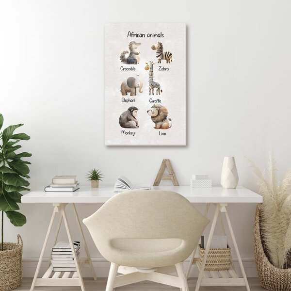 Quadro su tela – Amici animali africani