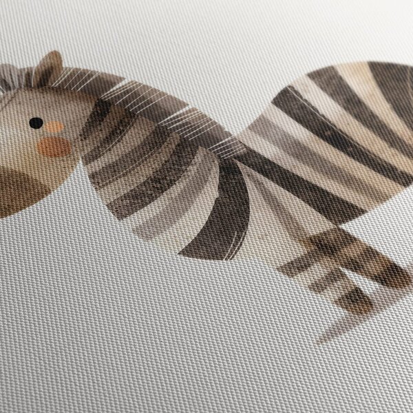 Quadro su tela – Zebra a strisce carina