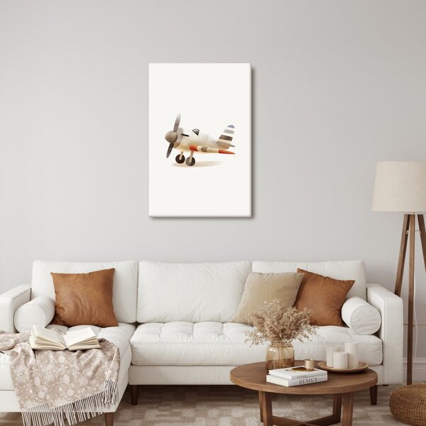 Quadro su tela – Aereo retrò in movimento