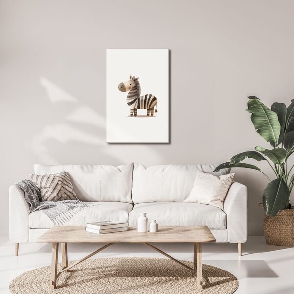 Quadro su tela – Zebra a strisce carina