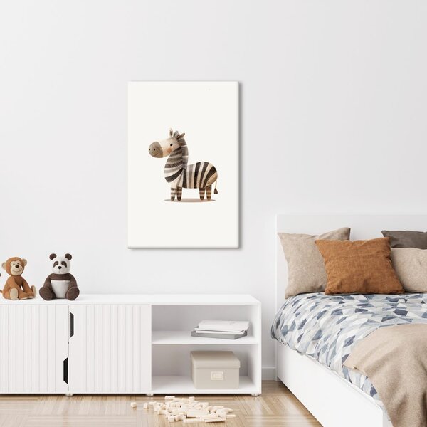 Quadro su tela – Zebra a strisce carina