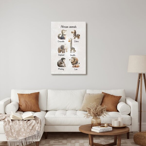 Quadro su tela – Amici animali africani