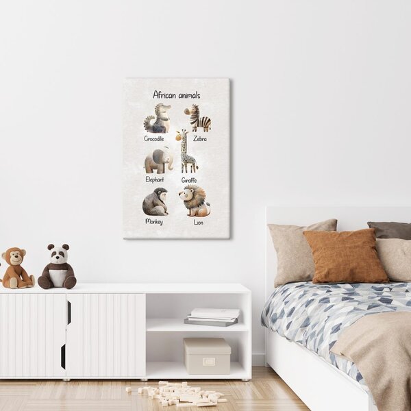 Quadro su tela – Amici animali africani