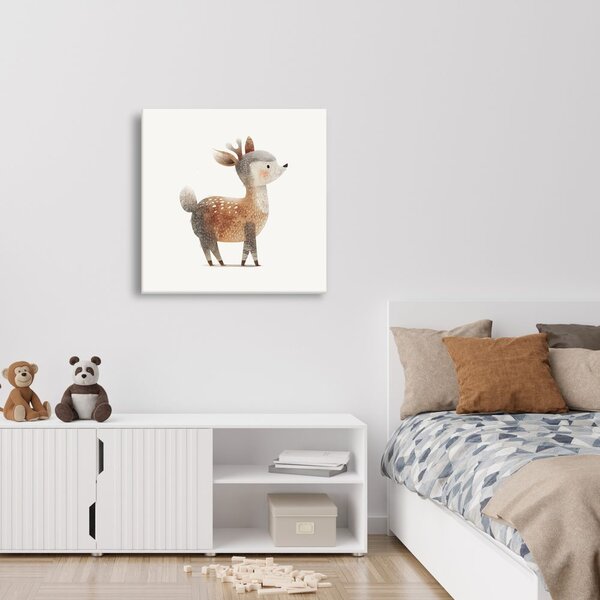 Quadro su tela – Piccolo cerbiatto nel bosco