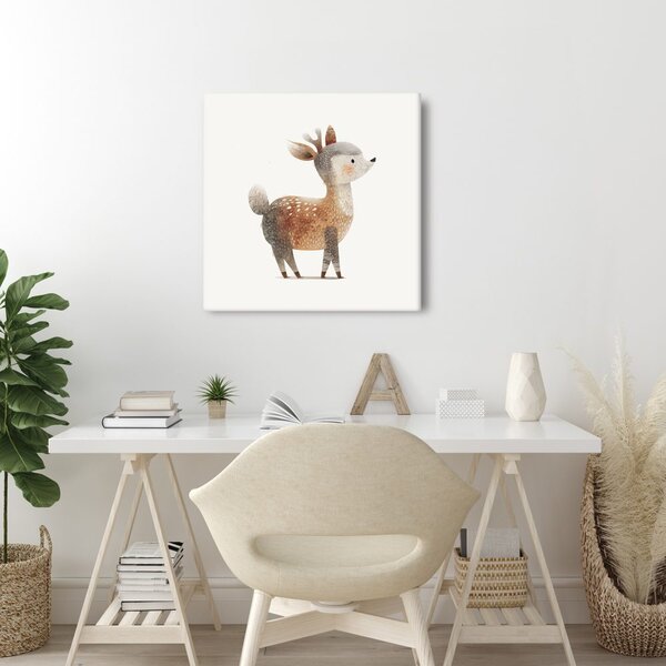 Quadro su tela – Piccolo cerbiatto nel bosco