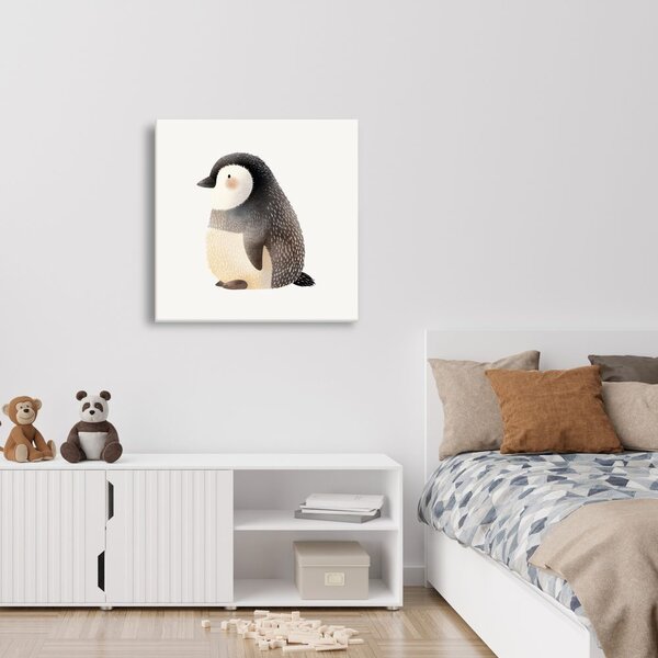 Quadro su tela – Cucciolo di pinguino sulla neve