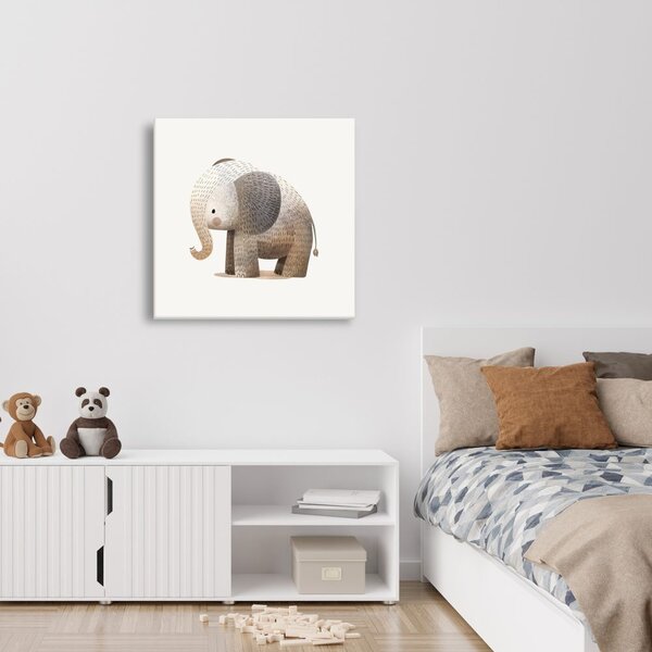 Quadro su tela – Cucciolo di elefante in toni pastello