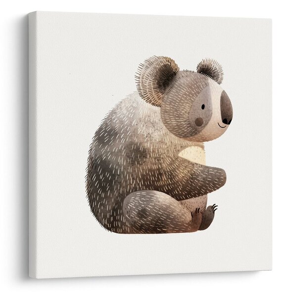 Quadro su tela – Orso meditante disegnato