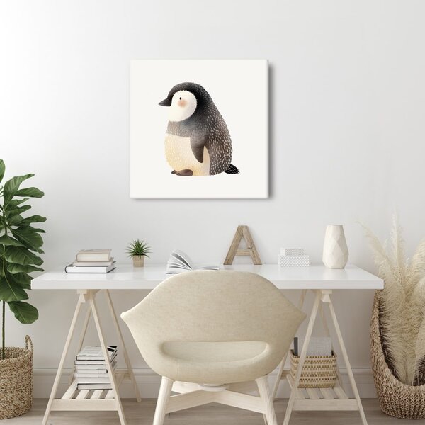 Quadro su tela – Cucciolo di pinguino sulla neve