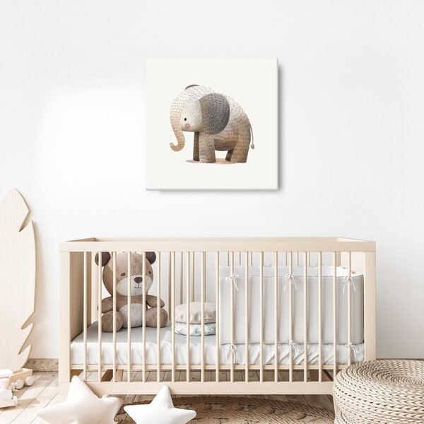 Quadro su tela – Cucciolo di elefante in toni pastello