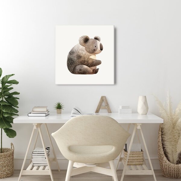 Quadro su tela – Orso meditante disegnato