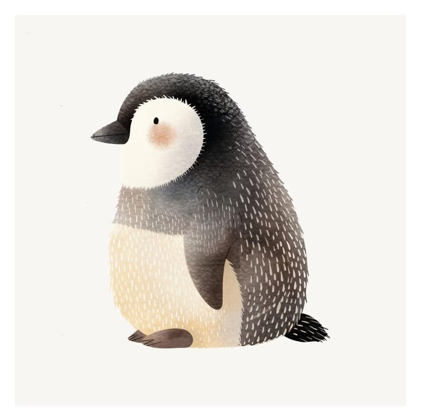Quadro su tela – Cucciolo di pinguino sulla neve