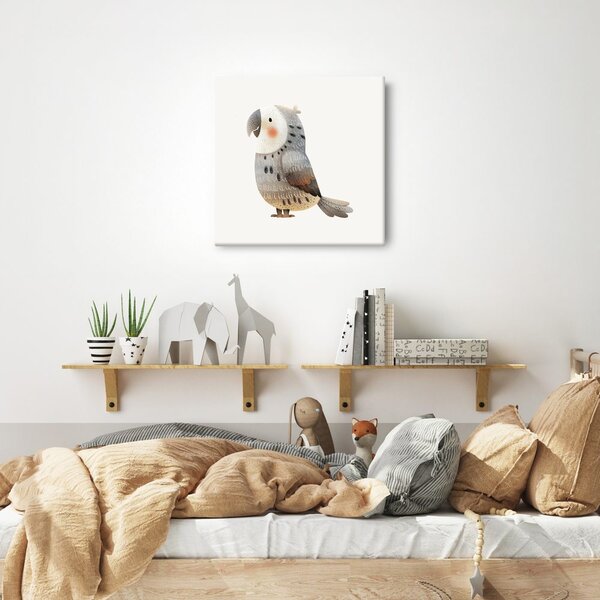 Quadro su tela – Pappagallo carino per la stanza