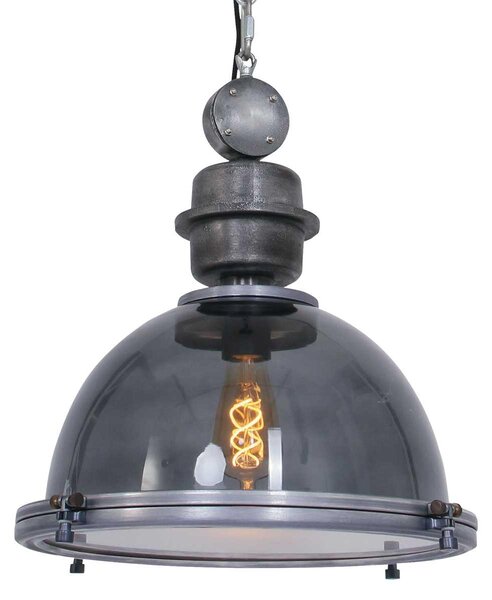 Steinhauer - lampada a sospensione - Bikkel - trasparente - vetro metallo - Ø 45cm - E27 - 1452GR