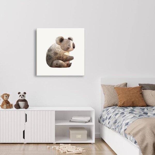 Quadro su tela – Orso meditante disegnato