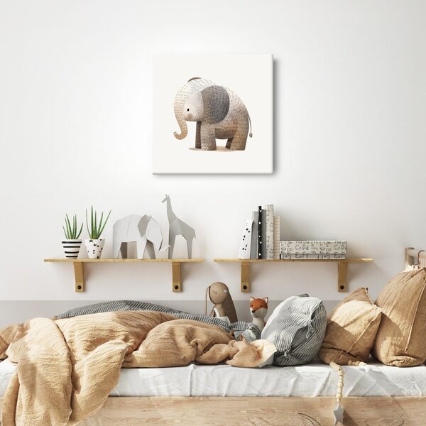 Quadro su tela – Cucciolo di elefante in toni pastello