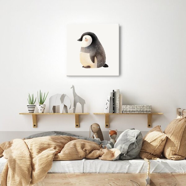 Quadro su tela – Cucciolo di pinguino sulla neve