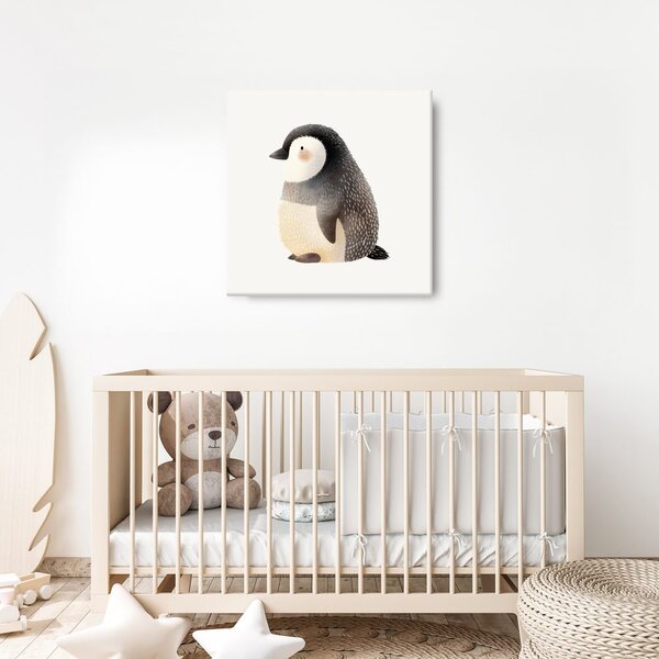 Quadro su tela – Cucciolo di pinguino sulla neve