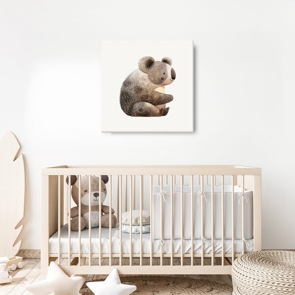 Quadro su tela – Orso meditante disegnato