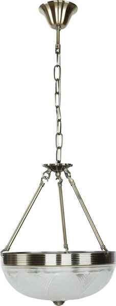 Lampada a sospensione Art Nouveau ottone antico metallo bianco vero vetro 2 luci lampada a sospensione soggiorno tavolo da pranzo