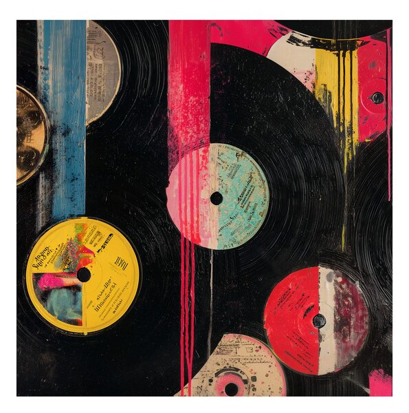 Quadro su tela – Fantasia di dischi in vinile