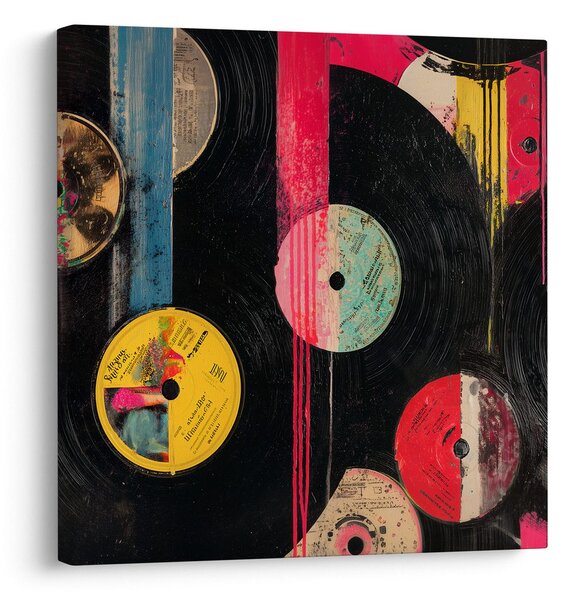 Quadro su tela – Fantasia di dischi in vinile