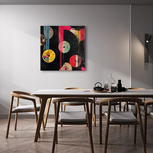 Quadro su tela – Fantasia di dischi in vinile