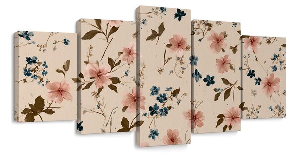 Quadri 5 pezzi – Delicate armonie floreali