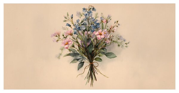 Quadro su tela – Sogno floreale pastello