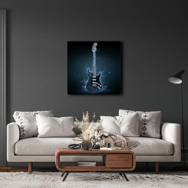 Quadro su tela – Chitarra di toni acquatici