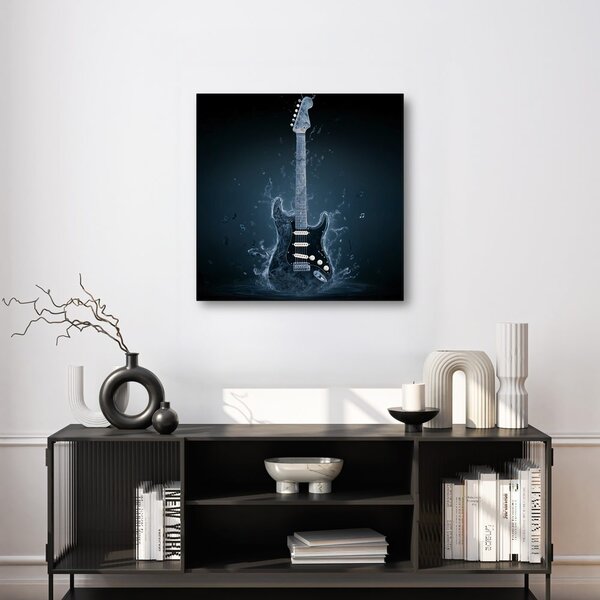 Quadro su tela – Chitarra di toni acquatici