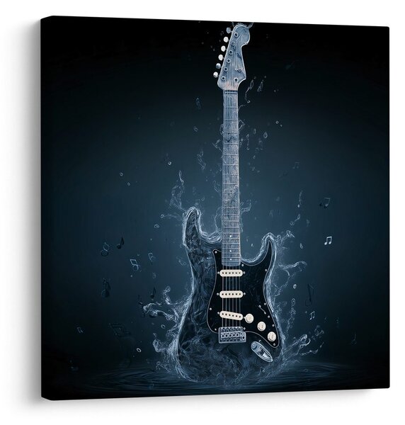 Quadro su tela – Chitarra di toni acquatici